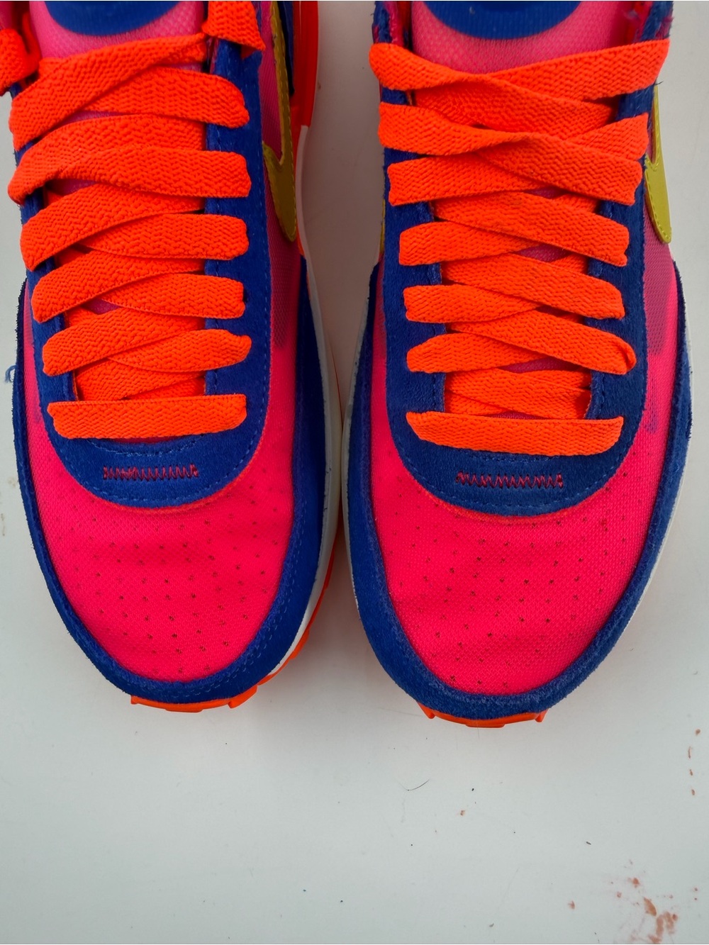 Nike Women’s Waffle One -SZ 6- Bright Citron Hyper Pink Trainers Shoes Sneakers - Picture 9 of 14
